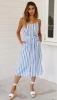 Wholesale hot sale summer new sling stripe summer casual dress