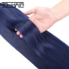 wholesale indian human hair bundles 100% indian human hair weaving pure color blue hair extensions