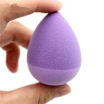 Wholesale New Material Facial Puff Silicone Sponge Make Up Blender Latex Free 2020 Soft Purple Beauty Makeup Sponge Cosmetic