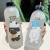 Import Wholesale portable customized 1000ml  drinking bottle juice bottle water plastic water bottle with straw from China