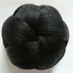 Wholesale price braid hair yaki material  bun Korea CU  chignon for  African  black women best seller in US