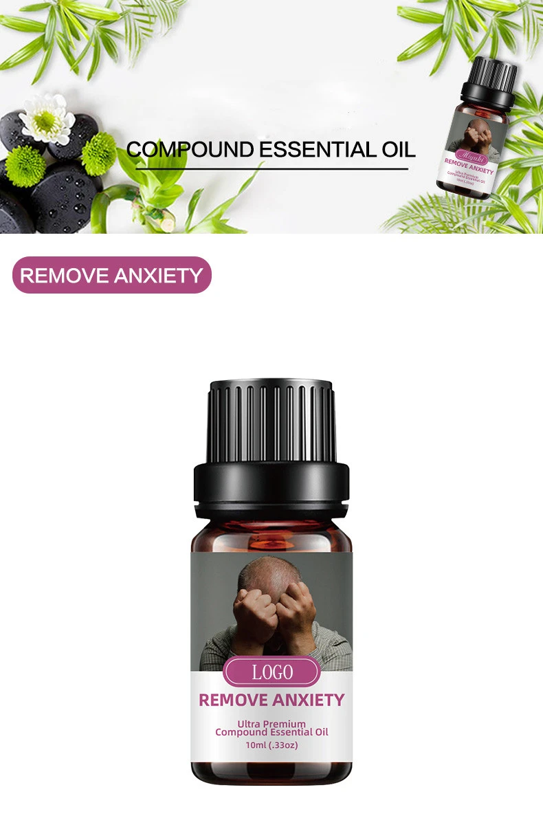 Wholesale Private Label  Remove Anxiety Organic Essential Oil 10 ml Anti-anxiety Blend Oil Bottle Relief Stress
