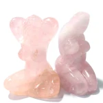 Wholesale rose quartz carving natural rose quartz rough crystal hand-carved goddess crystals