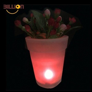 Wholesale Solar Flower Pots LED Lighting Vases Plastic Planter