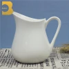 wholesale stock manufactures pure white hotel ceramic milk jug