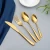 Import Wholesale titanium plated fork spoon wedding cutlery gold flatware gift set from China
