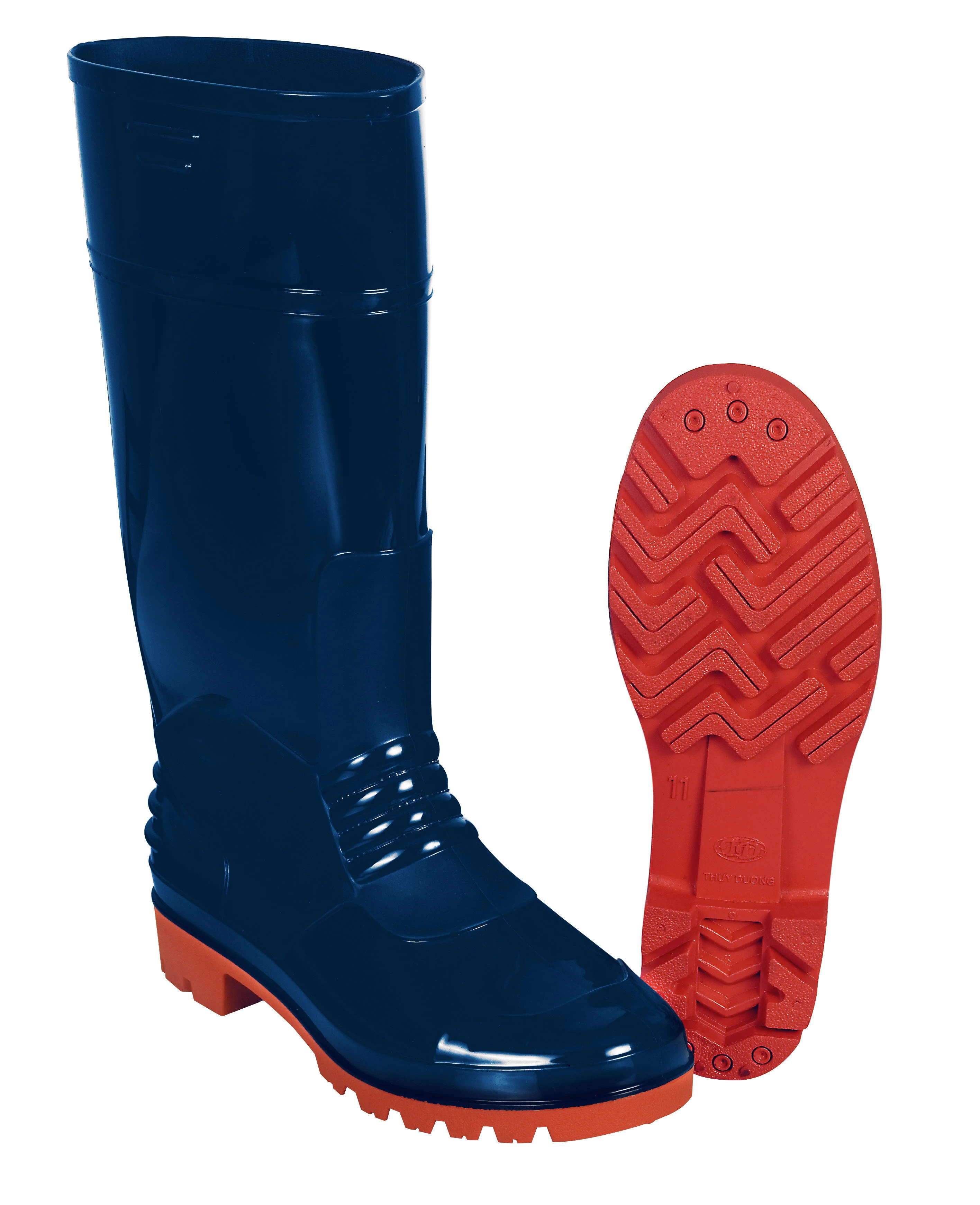 Wholesale Two Colours Anti-Slippery PVC/Rubber Rain Boots/Work Boots
