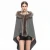 Import Wholesale Warm faux fox fur collars shawl Women Wool Cape from China