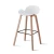 Import Wholesale White PP Seat Beech Wood Outdoor Bar Chairs Bar Table Stool Chair with Wooden Legs from China
