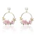 Import Wholesale Women Korea Gold Plated Metal Floral Soft Clay Pearl Flower Dangle Earrings For Girls from China