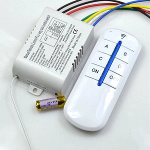 Wireless 4 Channels  220V Remote Control Switch Digital Remote Control Switch for Lamp & Light