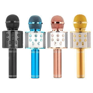 Wireless Bluetooth Karaoke Microphone, Portable Handheld Speaker Machine Music Player w/Record Function for Android &amp; iOS Device