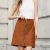 Import Women High Waist Trim Front Zipper Faux Suede Mini Skirt Faux Leather Bodycon Shirts from China
