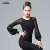 Import Women&#39;s Long Sleeve Adult latinnDance Clothes Standard Dance Black Dance Clothes Modern costume upper tops Training Dancewear from China