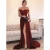 Import Women&#x27;s solid lace one-shoulder dress party evening dress from China