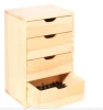 Wooden Desktop Organizer Storage wooden Cabinet with 4 Drawers