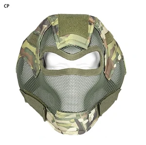 WoSporT NEW Military Tactical V7 Full Face Steel Mesh Mask for Hunting Shooting Airsoft Paintball Army Combat Fencing Sports