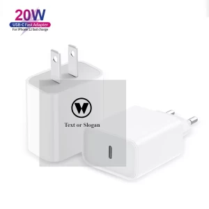 WUXIAN NEW Arrival 20W Type C High Speed Chargers US Edition Mobile Cell Phone USB-C Power Adapter for iPhone 12 mini pro max