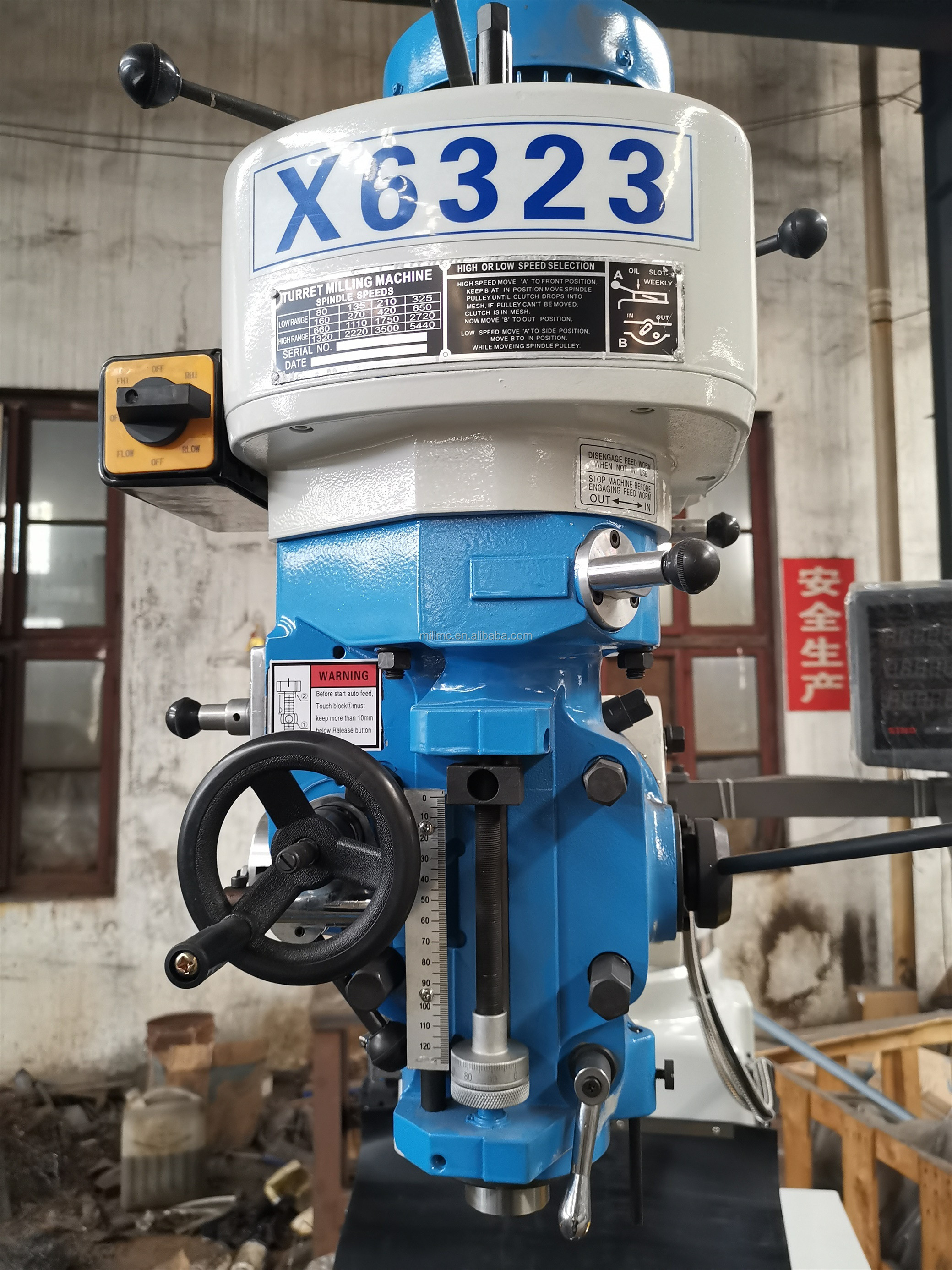 Miller Machine Tools Buy X6323 3h Dro Vertical Turret Milling Machine Universal Mill Cutting ...