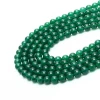 XYF Jewelry Wholesale Gemstone Green Onyx Beads Round Green Agate