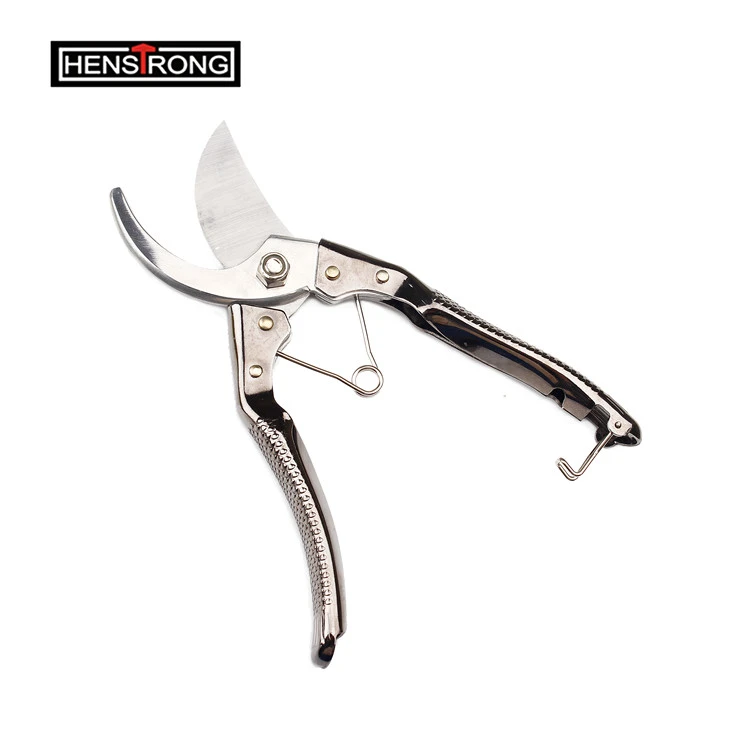 Yangjiang Factory Wholesale Stainless Steel Garden Scissor Pruning Clipper Plastic Handle H-K261116