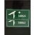Import YIYAO green letters direction fire running man emergency safety exit sign plate from China