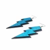 ZY0916 New Fashion Bling Blue Lighting Acrylic Earring Jewelry Designer Earring Accessories