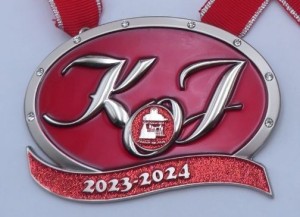 Medal with 3D, crystals and glitter