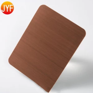 Most Popular 304 Copper Brushed Stainless Steel Decorative Sheet