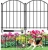 Import Wholesale Decorative Metal Garden Fence Powder Coated Wrought Iron Yard Border Fence, OEM Custom Outdoor from China