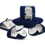 Stunning Royal Blue Velvet Double Door Jewelry Packaging Boxes