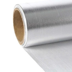 0.15mm thickness heat resistant boiler insulation material aluminum fiberglass fabric