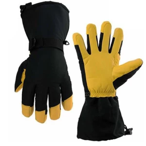 Winter Water resistance Cowhide Warm gloves (013)