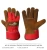 Import RG-4008 Red Fabric Dark Brown Split Leather Working Gloves from Pakistan