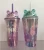 Import 2022 high quality new plastic cheap customize double wall straw cup straw tumbler from China