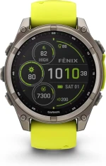 Used Garmin Fenix 8 47MM Solar Sapphire Multisport GPS Smartwatch Titanium