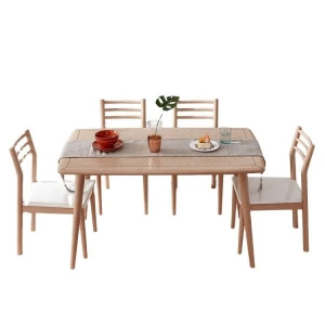 Memeratta Nordic style pure solid wood living room restaurant durable dining table S-761