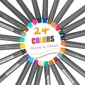 0.4 mm 12 24 multi colors fineliner color pen set marker pens journal planner writing note office supplies