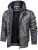 Import Mens Fashion Faux Leather Bomber Jacket with Hood from United Kingdom