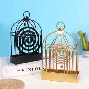 Wall-mounted bird cage mosquito coil incense stand Incense burner sandalwood incense stand tray support