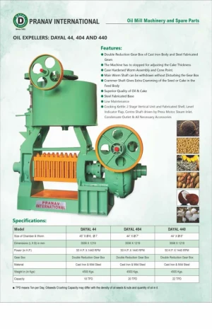 Neem Oil Crushing Machine