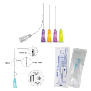 Medical Sterile microcannula 25g 50mm 70mm Blunt Tip Micro Cannula Needle for Injectable Hyaluronic Acid Fillers