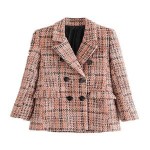 Grid tweed suit jacket