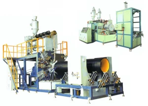 Corrugated winding pipe production line