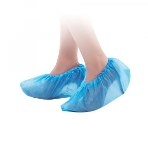 Disposable Waterproof Plastic blue CPE Shoe Cover