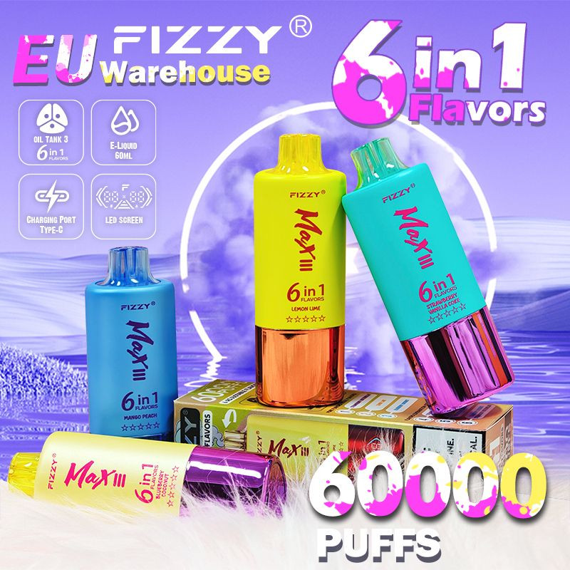 allergic to vape Buy 2025 Disposable Vape Eu Warehouse Stock E-cigarette Fizzy 60000 Puffs  6-in-1 Flavors 60k Vaper E-liquid from PaphosVape, China