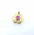 Import Gorgeous Flower shape 18k solid gold charm • 7X9 MM pendant charm from India