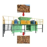 Vegetable Wood Chipper Shredder Machine for Livestock Double Shaft Shredder Blades Baler Machine Production Line