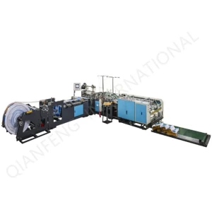Automatic cutting sewing hot melt gluing machine for printed bag