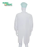 Anti-dust Disposable Use Elastic Cuffs Protective Lab Coat